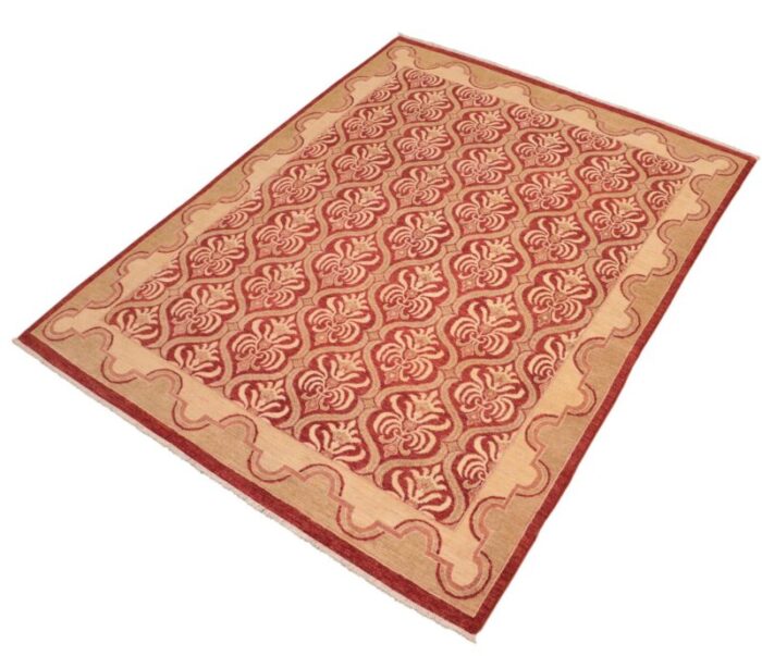 oriental ziegler red beige hand knotted wool rug 710 x 99 8976