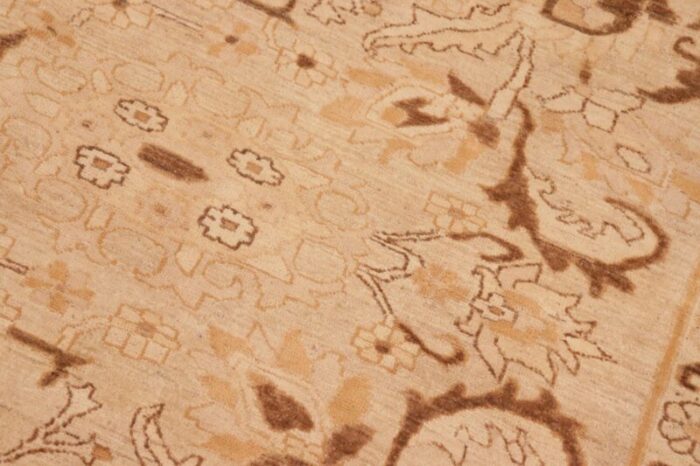 oriental ziegler tan brown hand knotted wool rug 78 x 95 3096