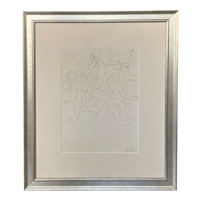 pablo picasso four ballet dancers signed collotype print 9643