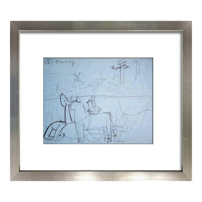 pablo picasso guernica horse prepatory ltd edition lithograph custom frame 4021