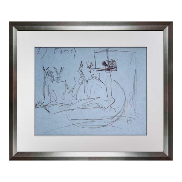 pablo picasso horse ltd edition lithograph guernica custom frame 8830