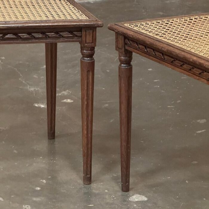 pair antique french louis xvi caned side chairs 1752