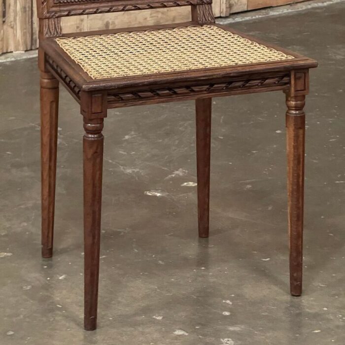 pair antique french louis xvi caned side chairs 2158