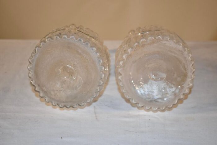 pair of early 19th century american mold blown decanters 1919