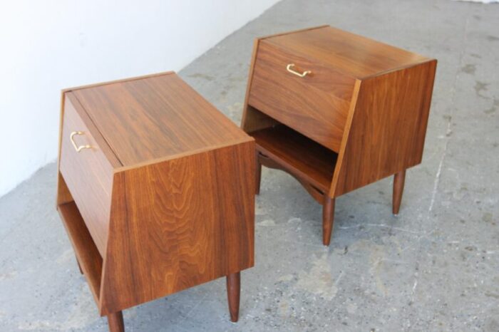 pair of merton gershun for american of martinsville mid century nightstands 4455