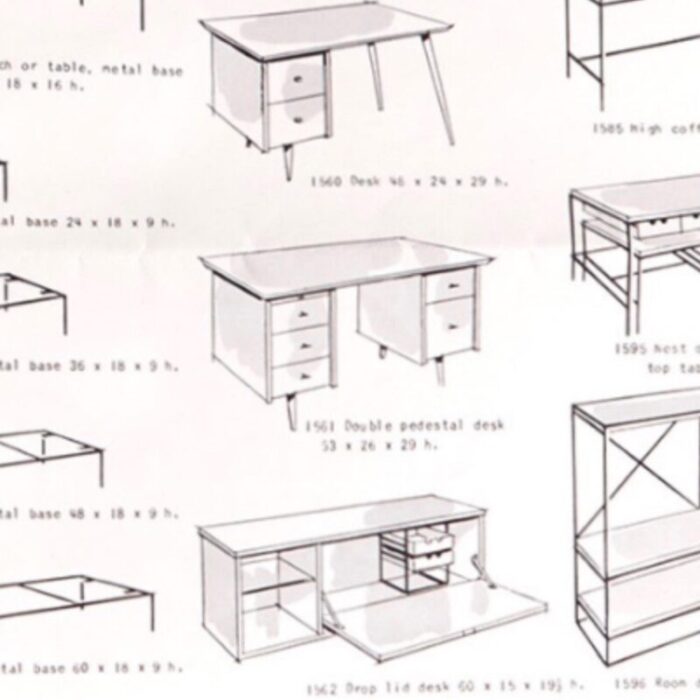 paul mccobb planner group model 1561 vintage mid century modern double pedestal desk c 1950s 5172