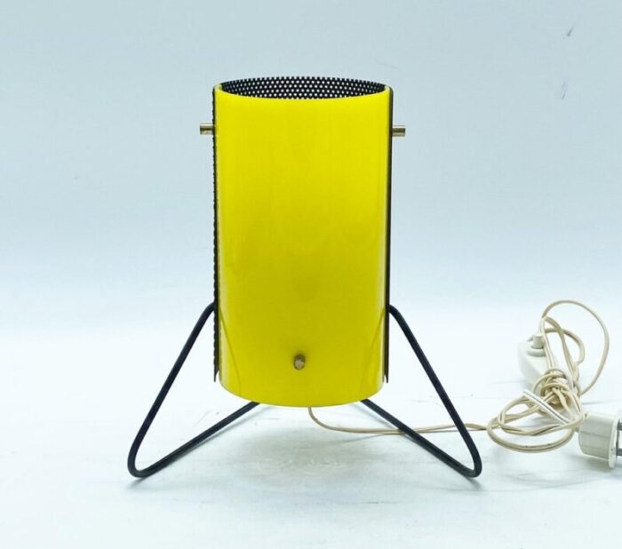 perforated metal table lamp from stilux italy 1960s 3