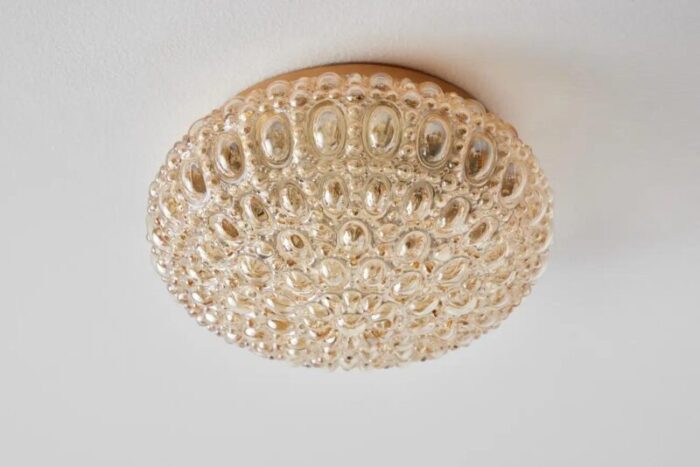 petite 1960s helena tynell bubble glass flush mount for limburg 1032