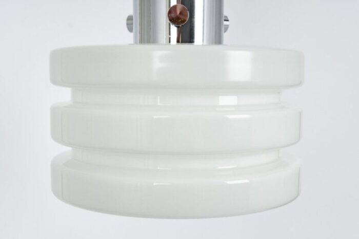 petite opal glass pendant light by limburg germany 1960s 3