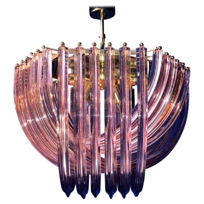 pink murano curvati ceiling light or flush mount 1990 1