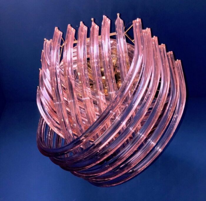 pink murano curvati ceiling light or flush mount 1990 7