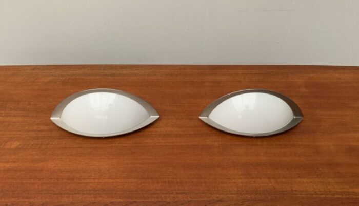 postmodern german space age wall lamps from glashuette limburg set of 2 19