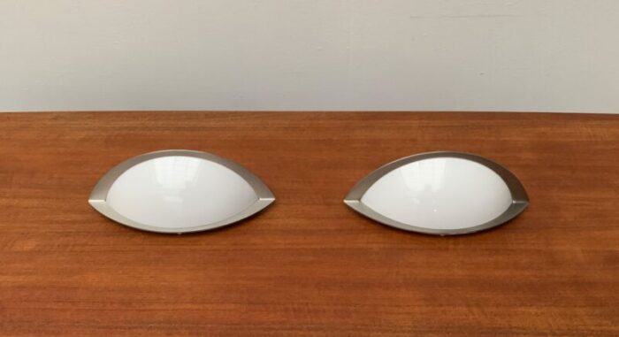 postmodern german space age wall lamps from glashuette limburg set of 2 21