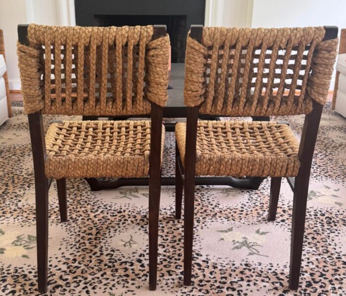 pr audoux and minet attrib rope chairs france 1950s 3988