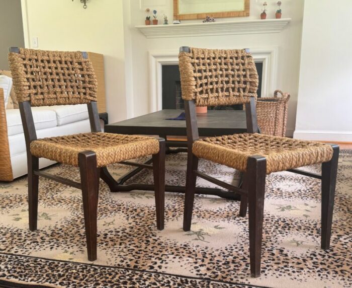 pr audoux and minet attrib rope chairs france 1950s 8571