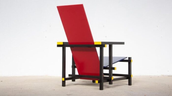 red and blue chair by gerrit rietveld for cassina 1890s 1531