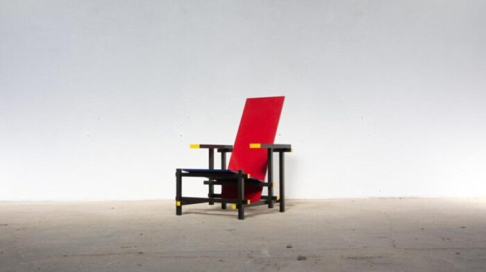 red and blue chair by gerrit rietveld for cassina 1890s 2446