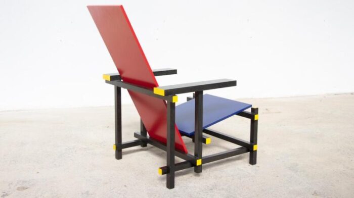 red and blue chair by gerrit rietveld for cassina 1890s 6115