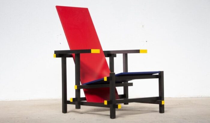 red and blue chair by gerrit rietveld for cassina 1890s 6538