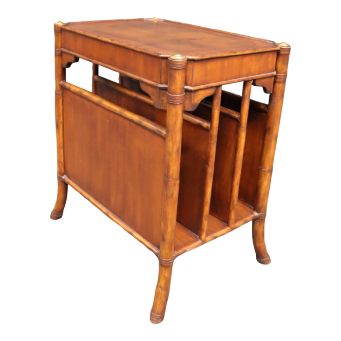 regency influenced mahogany side tablemagazine rack 9298