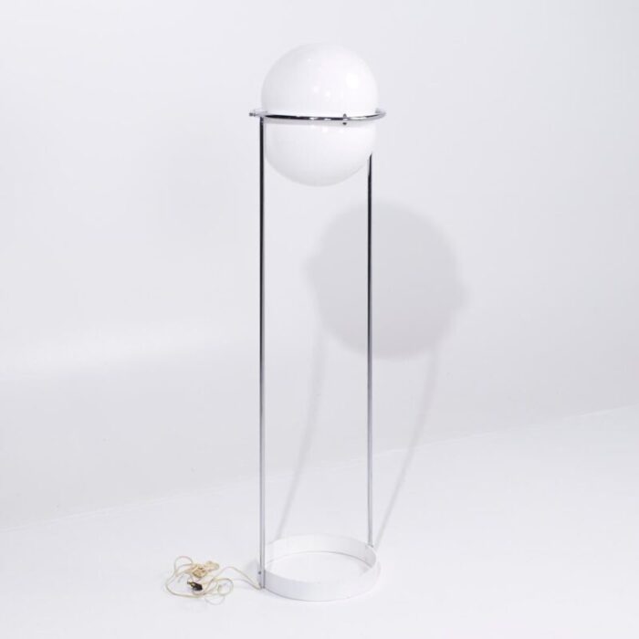 reggiani style mid century italian chrome floor lamp 9338