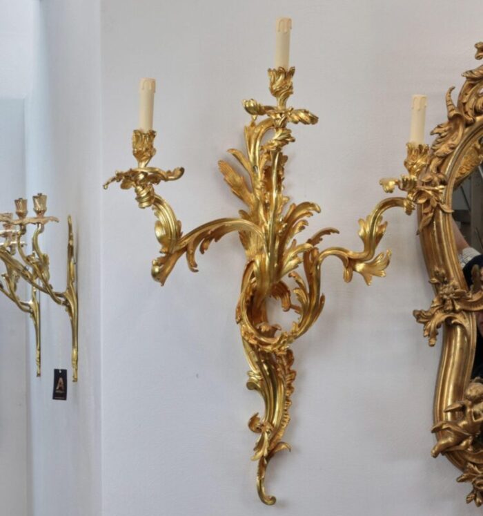 rococo style wall sconces set of 2 5