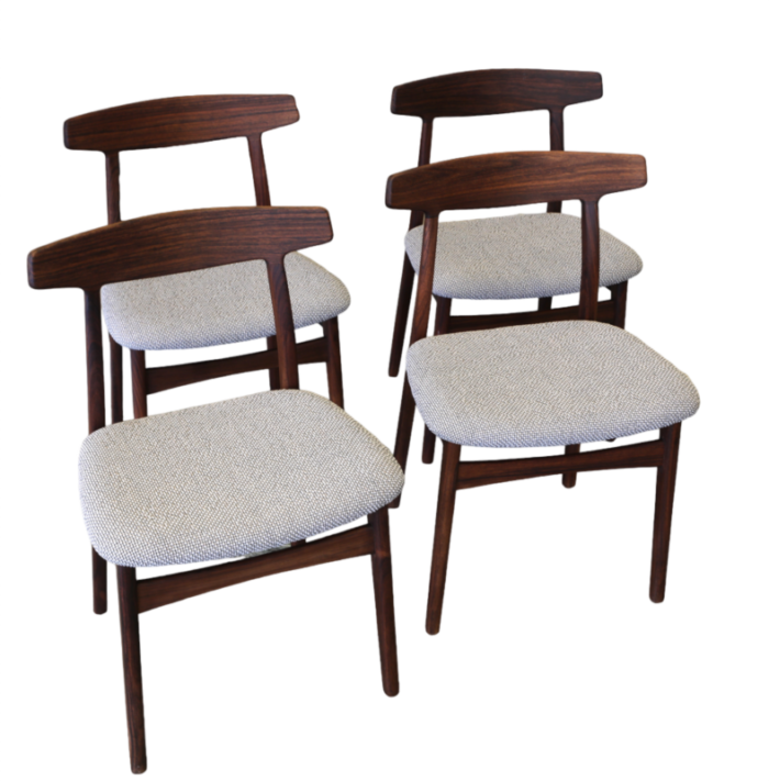 rosewood chair by henning kjrnulf for bruno hansen 1950s set of 4 4776