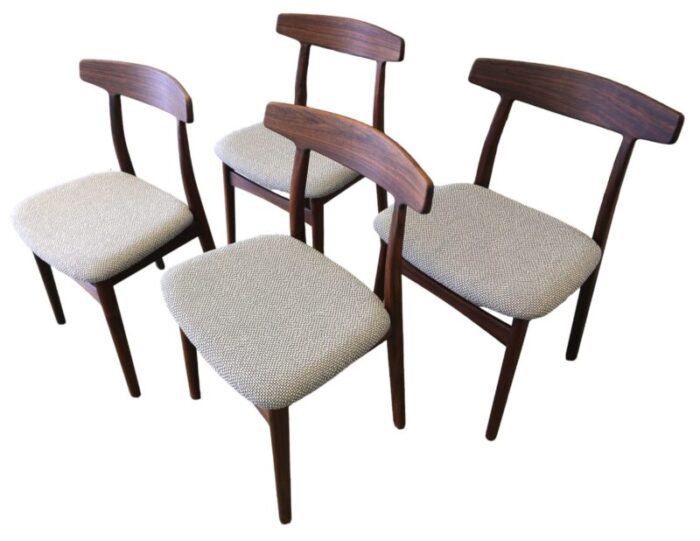 rosewood chair by henning kjrnulf for bruno hansen 1950s set of 4 6573