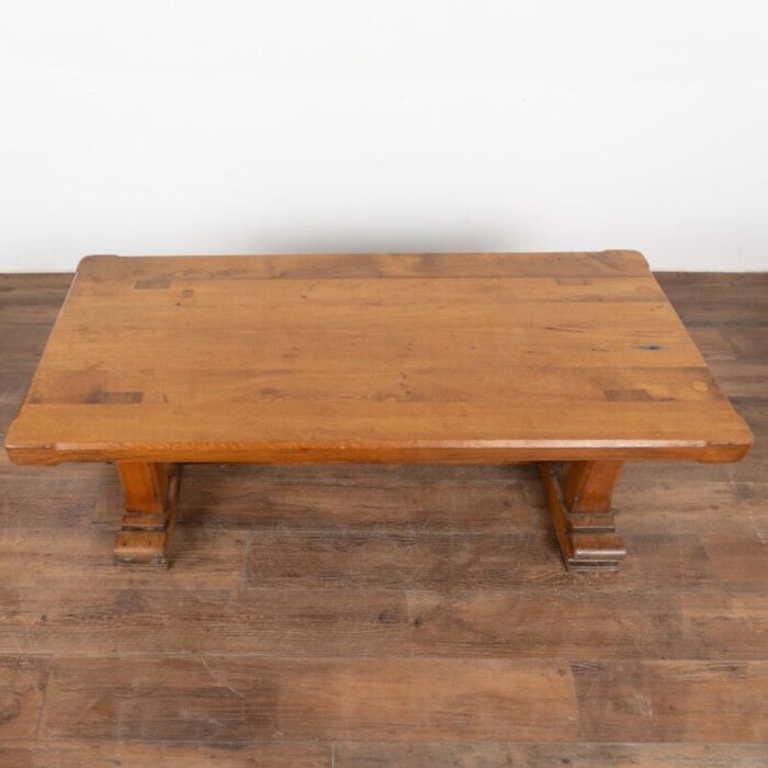 rustic french oak coffee table circa 1950 4737