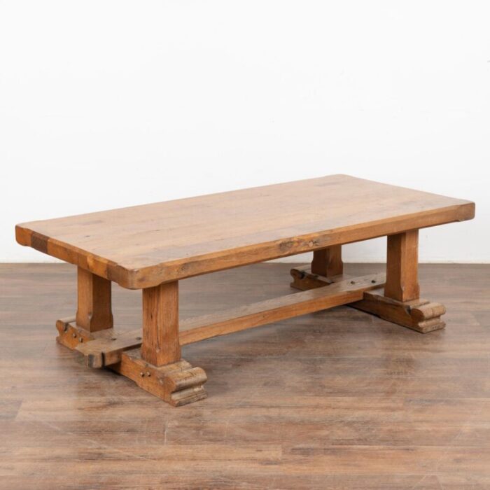 rustic french oak coffee table circa 1950 7288