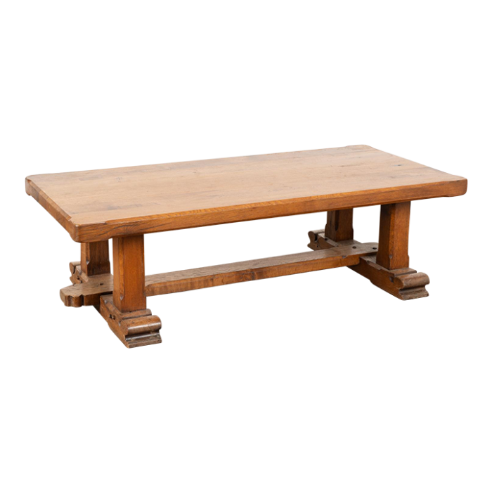 rustic french oak coffee table circa 1950 7697