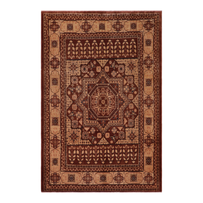 rustic heriz ziegler brown tan hand knotted rug 80 x 910 5982