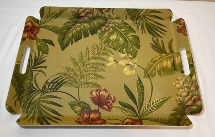 saks fifth avenue fern and floral melamine butlers tray display tray 215 x 155 8567