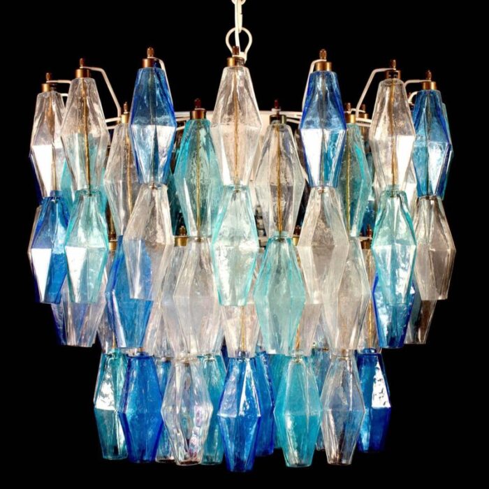 sapphire murano glass poliedri chandeliers set of 2 2