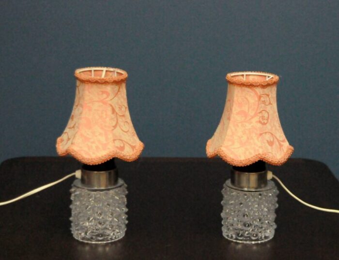 scandinavian lamps from orrefors set of 2 1