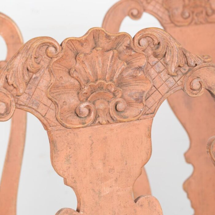 set of 6 rococo dining chairs norway circa 1770 1800 2597