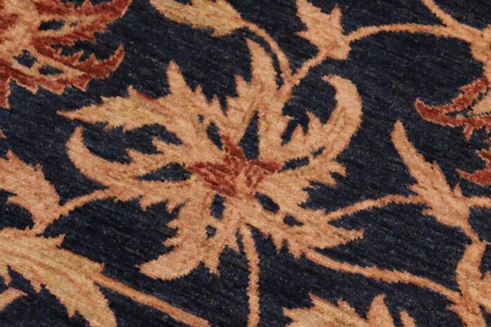 shabby chic ziegler blue rust hand knotted wool rug 80 x 910 3649