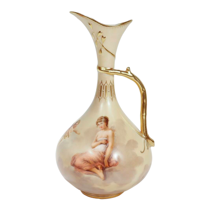 signed antique vienna handpainted porcelain ewer depicting psyche 7663