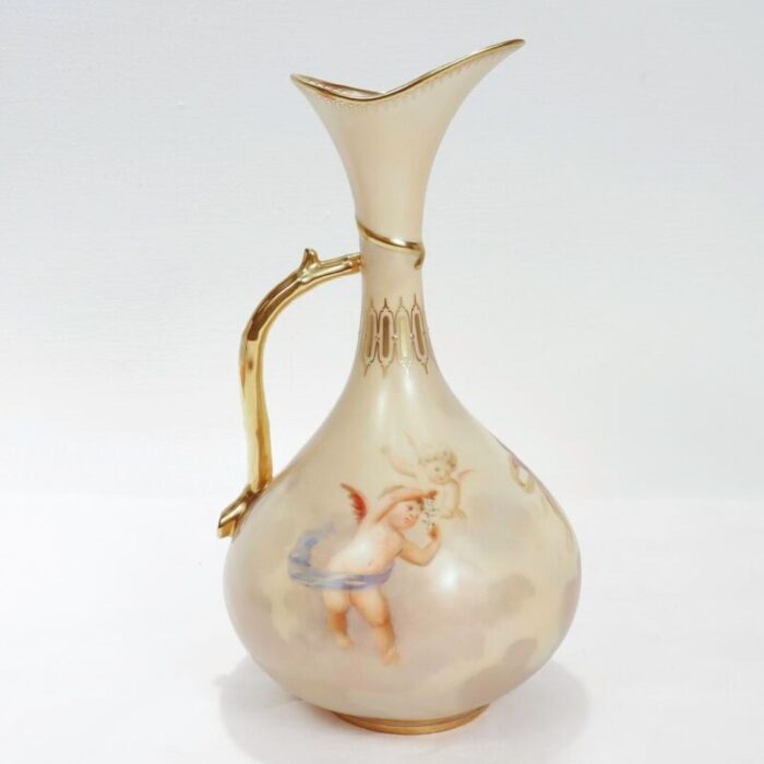 signed antique vienna handpainted porcelain ewer depicting psyche 7826