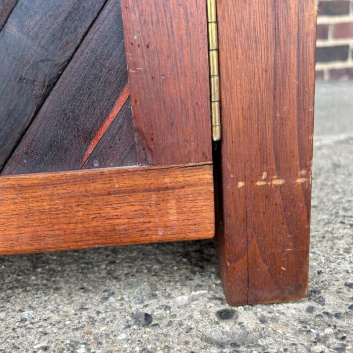 signed studio made solid rosewood and walnut credenza by jeffrey greene 0543