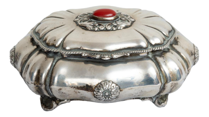 silver jewelry box early 20th century 9538