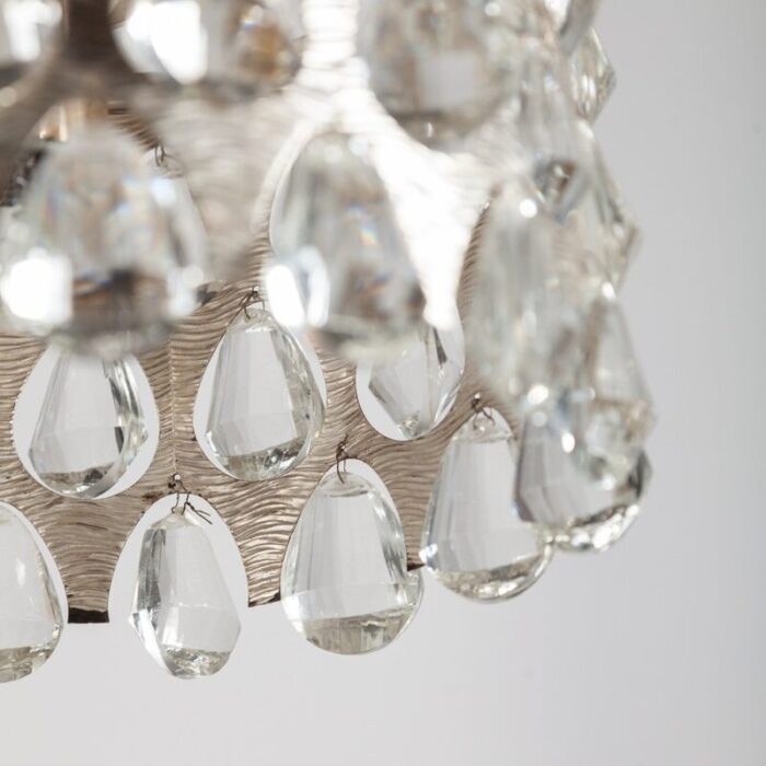 silver plated chandelier by palwa 1970s 10