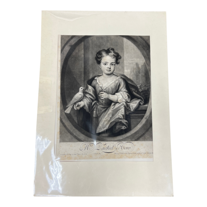 sir godfrey kneller mrs rachel how and the dove etching by john smith circa 1702 2985