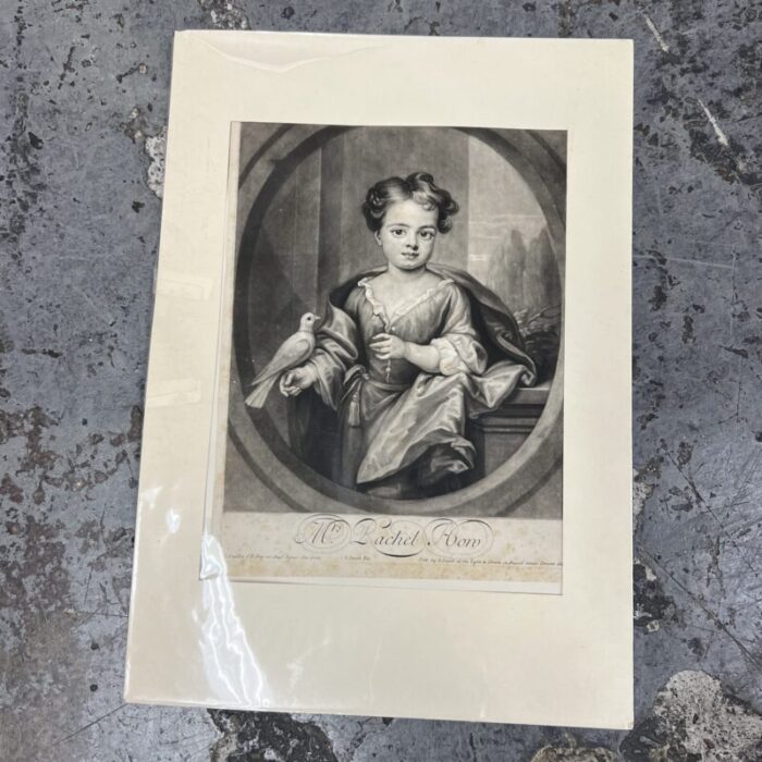 sir godfrey kneller mrs rachel how and the dove etching by john smith circa 1702 6227