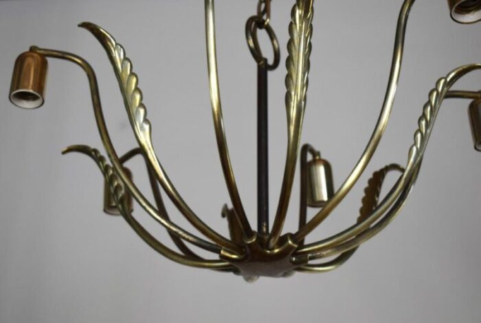 six arm brass chandelier by josef frank for kalmar 1950s 4813