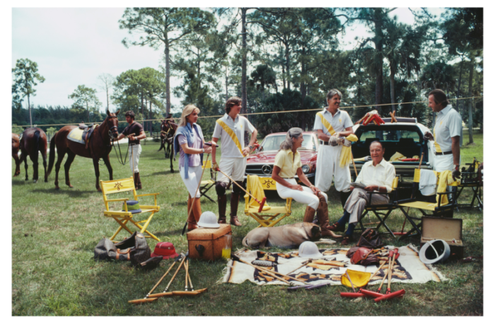 slim aarons polo party 1980s photographic print 5096