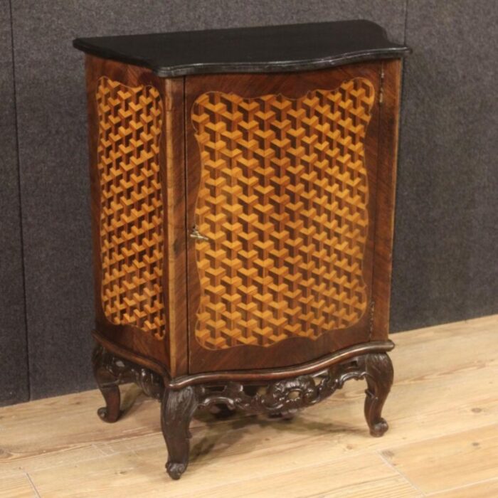 small 20th century french inlaid sideboard 1970s 0393