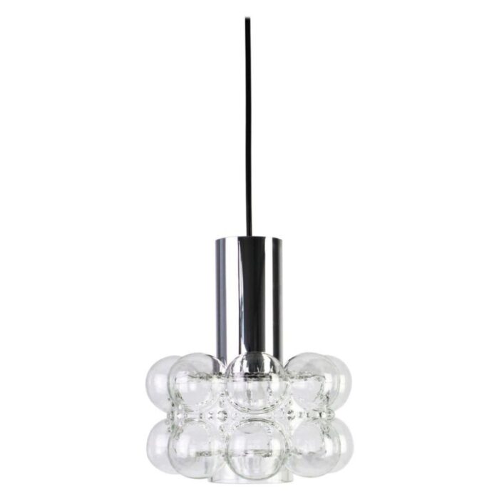 small german bubble glass pendant by helena tynell for limburg 1