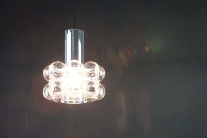 small german bubble glass pendant by helena tynell for limburg 6