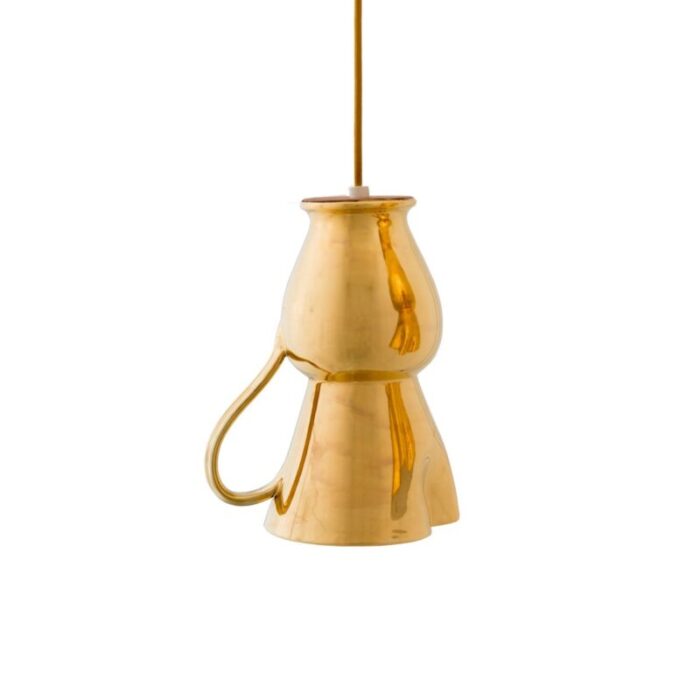 small gold brocca pendant lamp by marco rocco 1